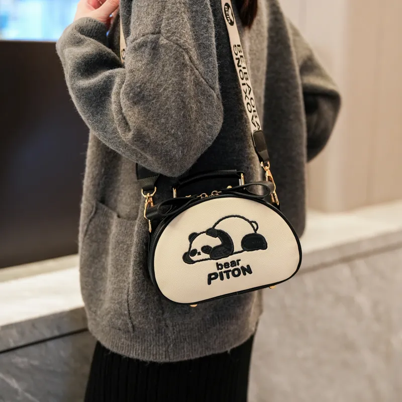 North Pack PU Shoulder Bag Crossbody Bag Handbag Regular Women's Letter Panda-4