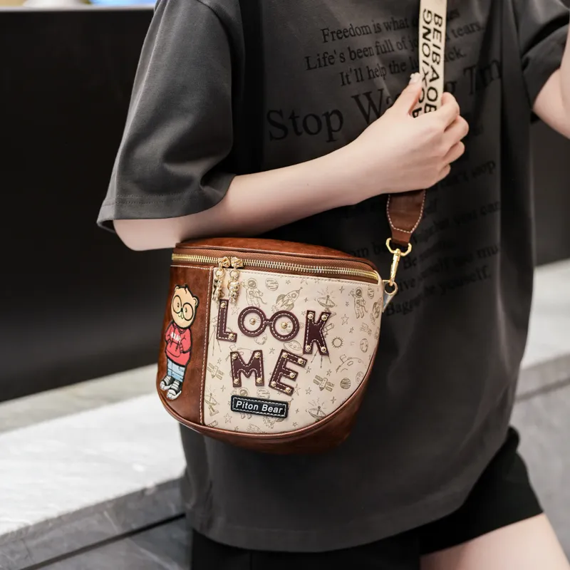 North Pack PU Underarm Crossbody Bag, Shoulder Bag Women's Brown-2