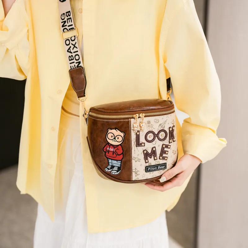 North Pack PU Underarm Crossbody Bag, Shoulder Bag Women's Brown-4
