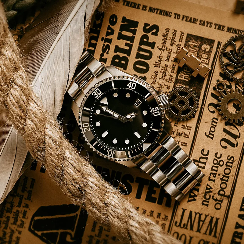 VENCREW Silver Valkyrie Automatic Mechanical Movement Watch Unisex Black Dial-1