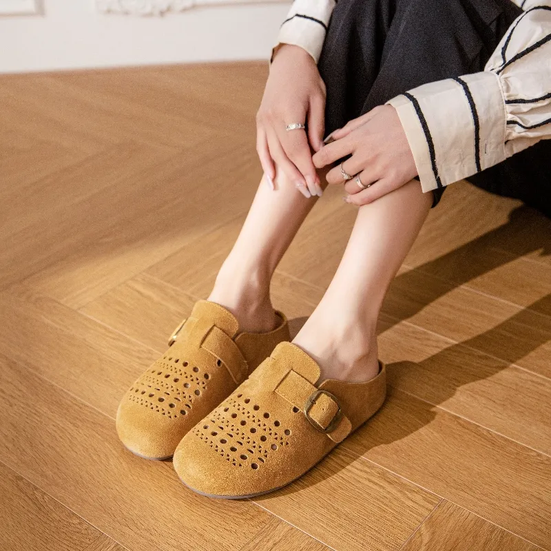 BAFFN Rubber Sole Quiet Closed Toe Slippers Women's Honey Yellow-3
