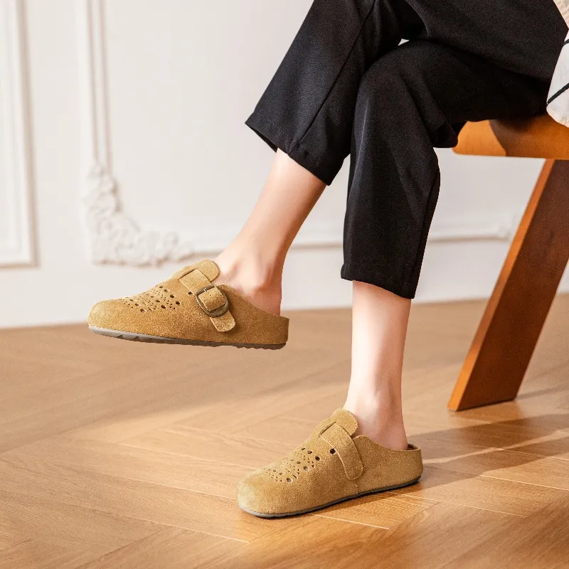 BAFFN Rubber Sole Quiet Closed Toe Slippers Women's Honey Yellow-2