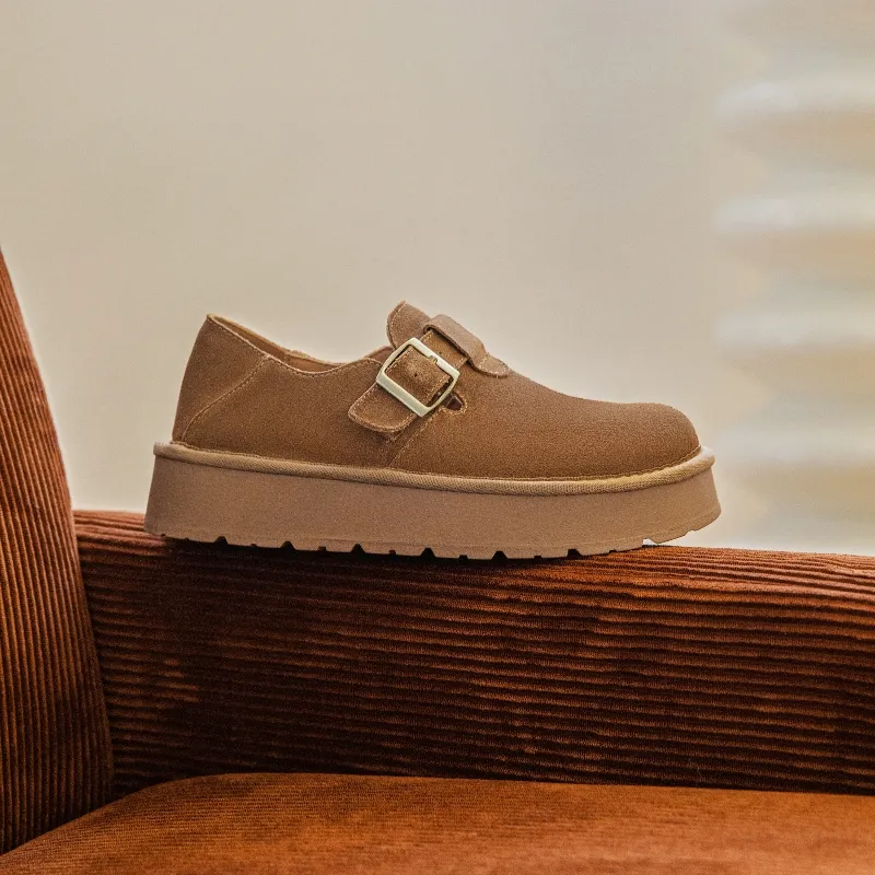 BAFFN Casual Single Shoes 3CM Women's Camel-1