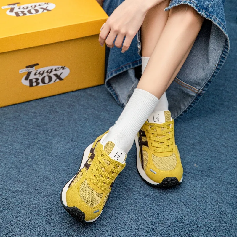 BAFFN Slip Resistant, Abrasion Resistant, Lightweight Low Top Casual Shoes Women's Mustard Yellow-5