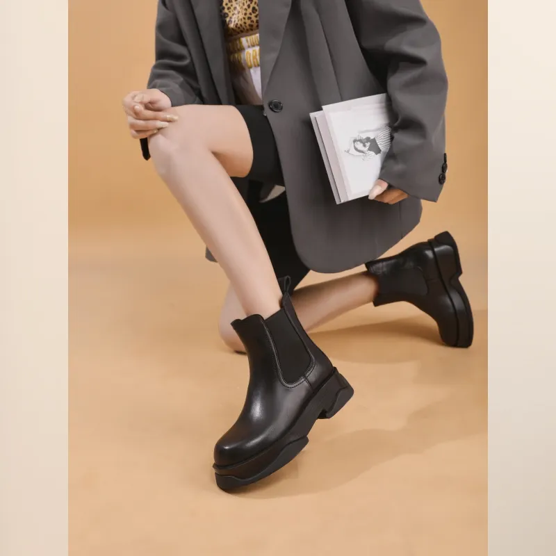 BAFFN Short Chelsea Boots Women's Black-5
