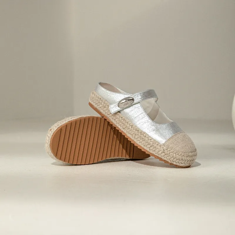 BAFFN Closed Toe Slippers Women's Silver-4
