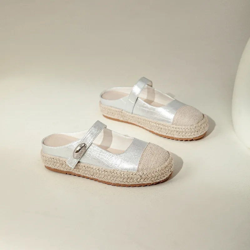 BAFFN Closed Toe Slippers Women's Silver-1