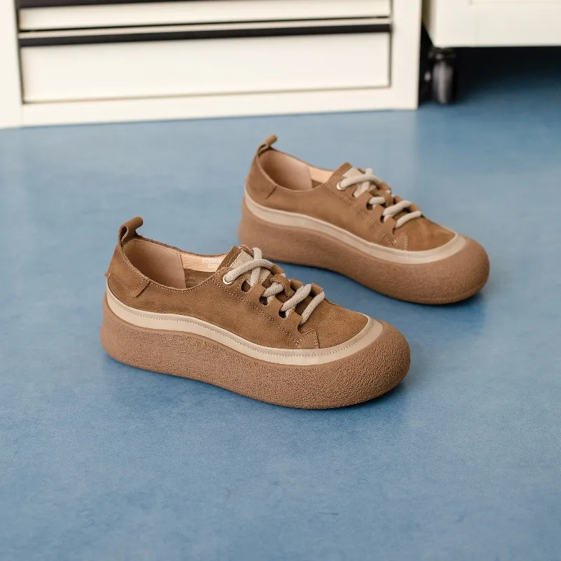 BAFFN Non slip Lightweight Low Top Casual Shoes Women's Light Brown-2