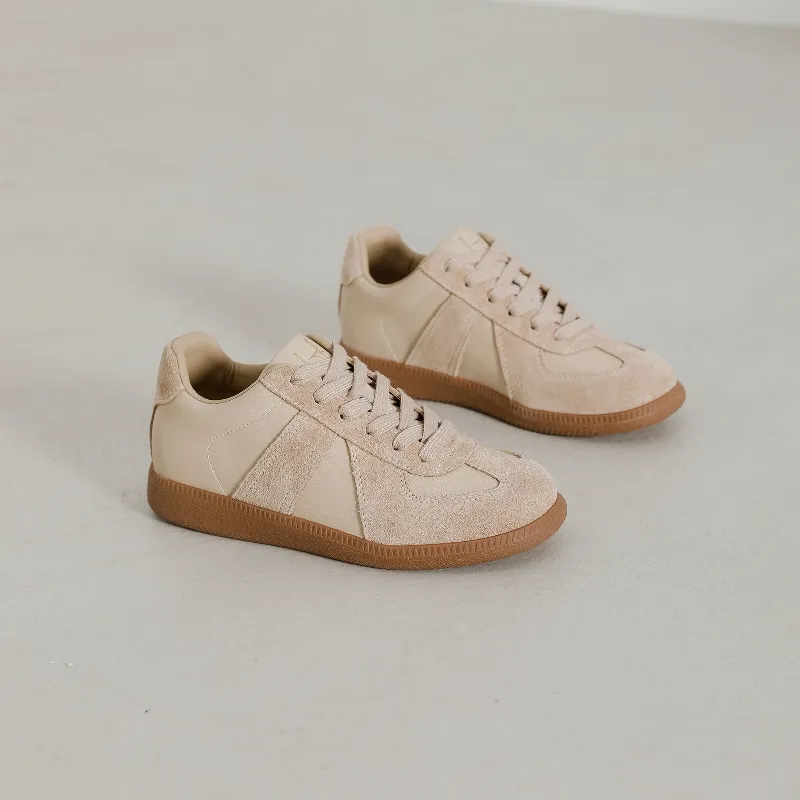 BAFFN Slip-Resistant Height Increasing Low-Top Casual Shoes Women's Apricot-1
