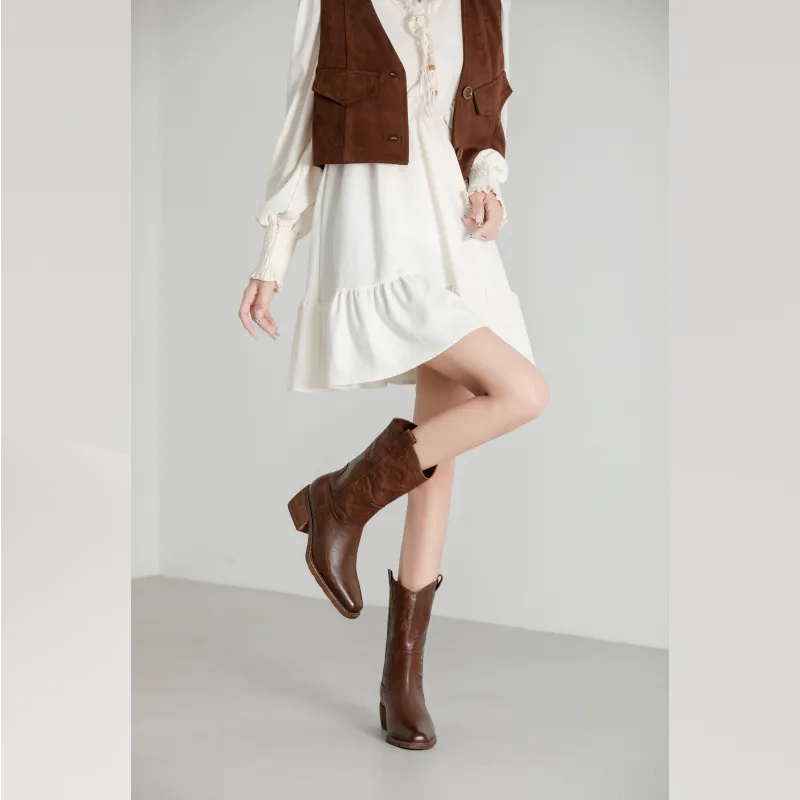 BAFFN Ankle Boots Women's Saddle Brown-4