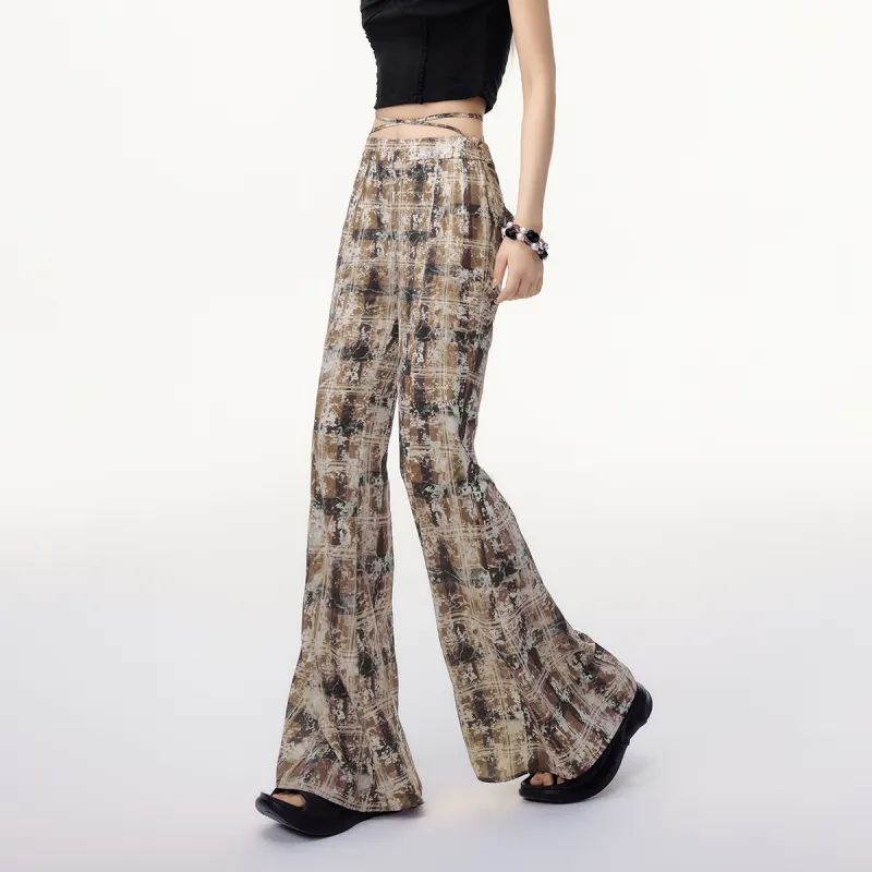 EPTISON WOMAN Casual Pants Women's Coffee Plaid-4