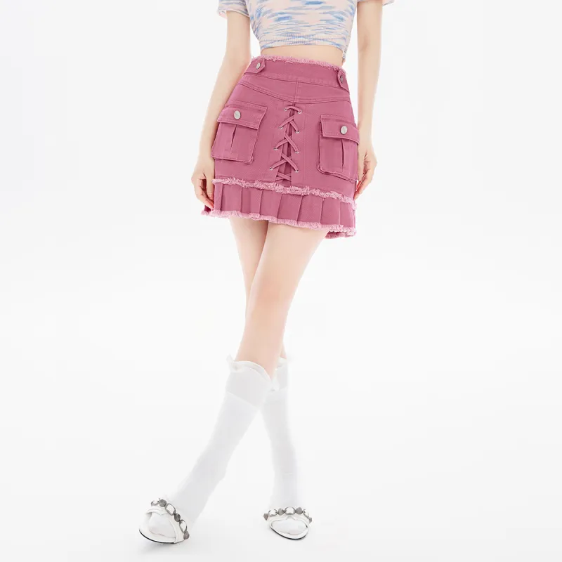EPTISON WOMAN Denim Short Skirts Women's-7