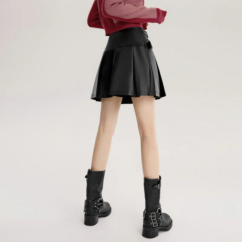 EPTISON WOMAN Leather Short Skirts Women's-4