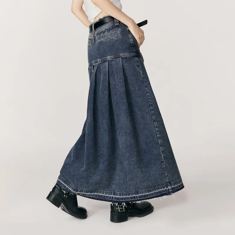 EPTISON WOMAN Denim Long Skirts Women's Denim Blue-3