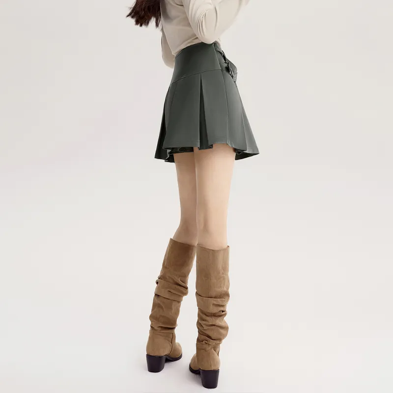 EPTISON WOMAN Leather Short Skirts Women's-9