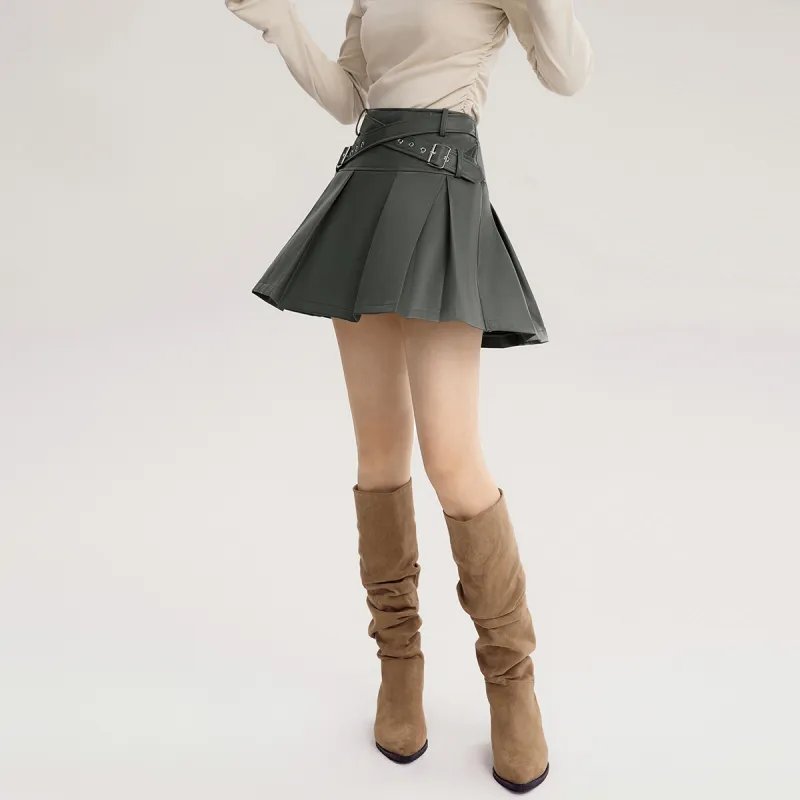 EPTISON WOMAN Leather Short Skirts Women's-8