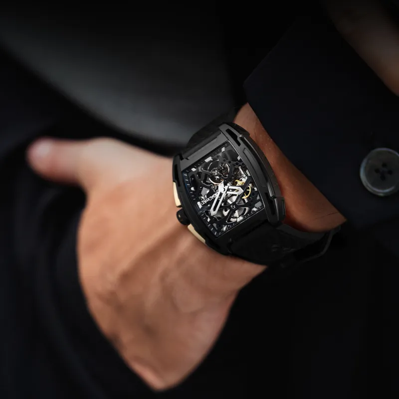 CIGA Design Z Series Edge Boundarybreaker Edition Mechanical Movement Silicone Strap Watch Men's Watches Silver Dial-5