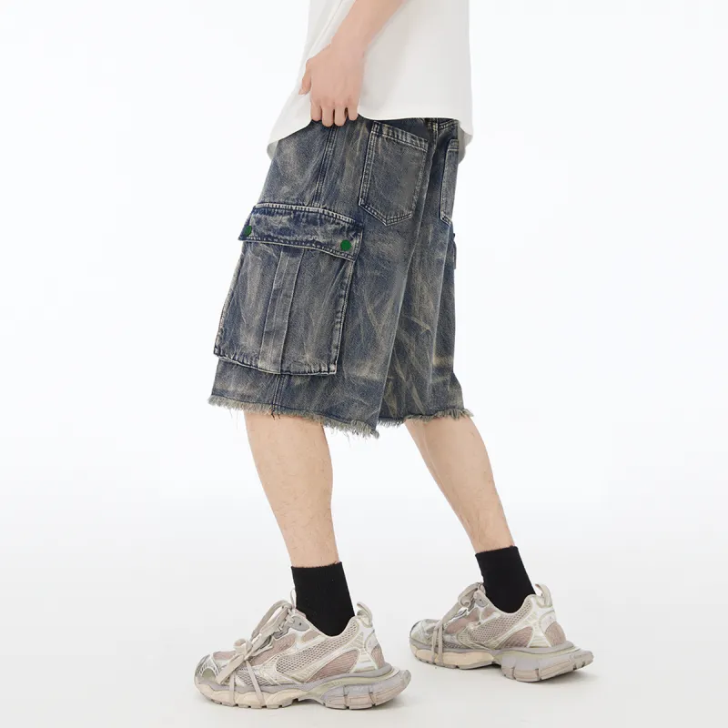 EPTISON Denim Shorts Unisex Denim Blue-2
