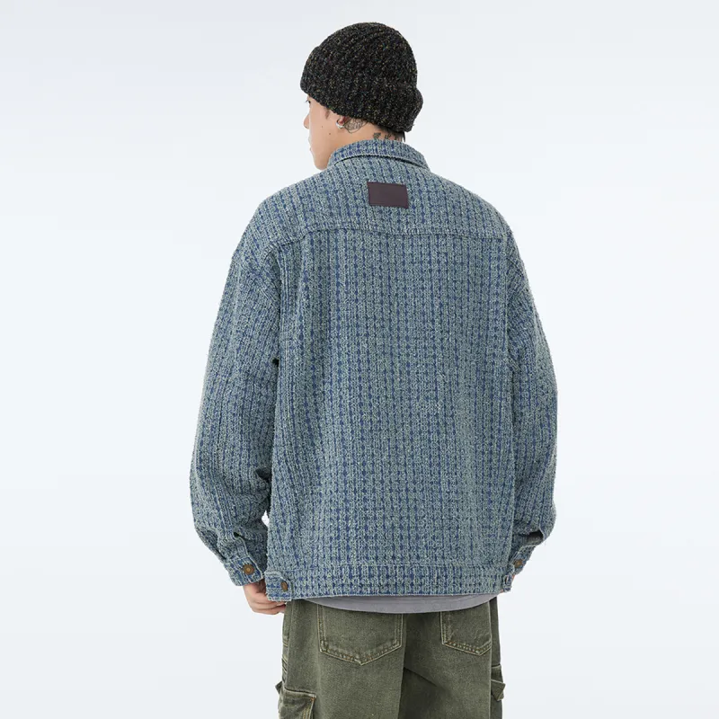 EPTISON Denim Jackets Unisex Washed Denim Blue-5