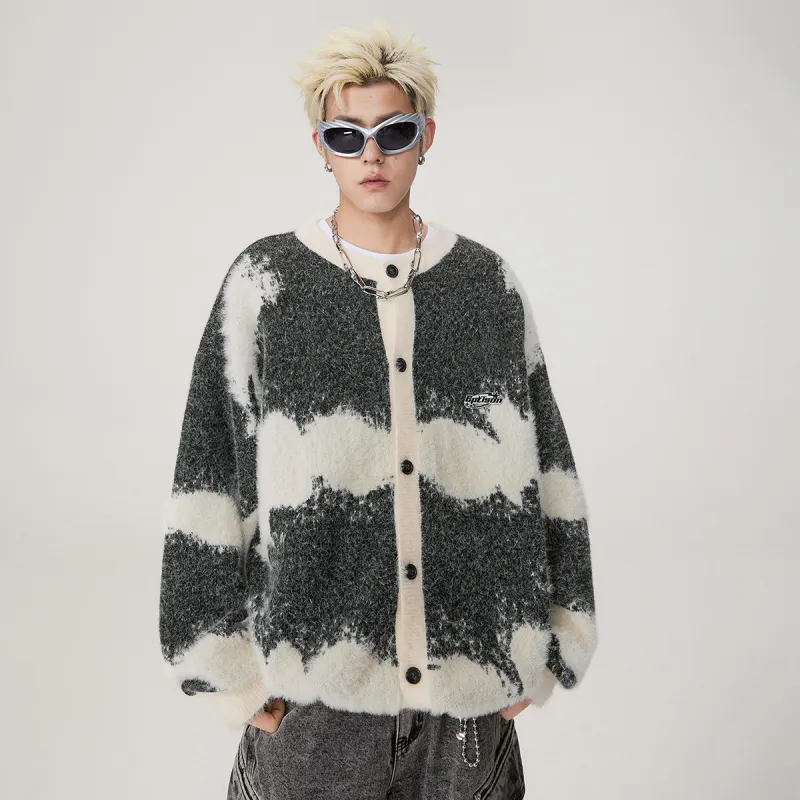 EPTISON Sweater Unisex Black White Gradient-8