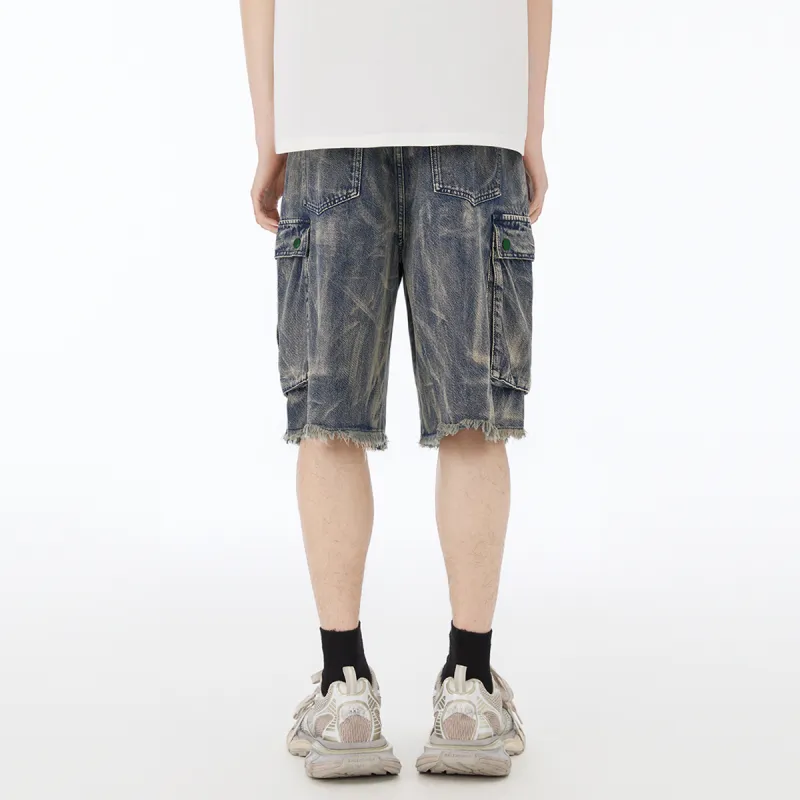 EPTISON Denim Shorts Unisex Denim Blue-4