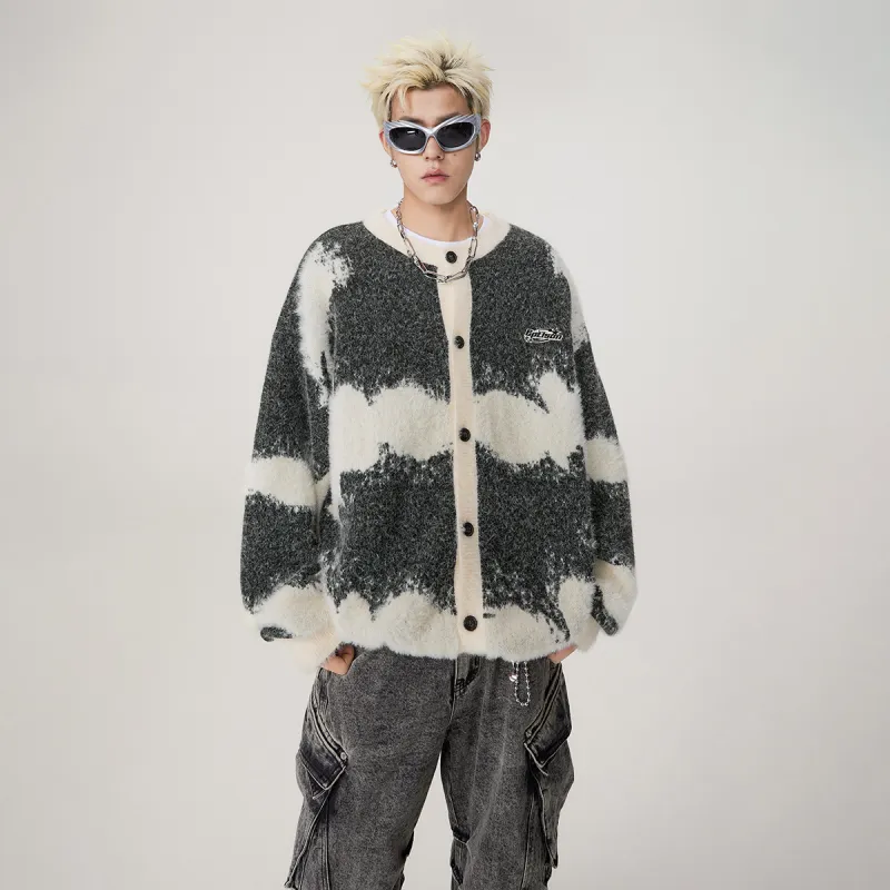 EPTISON Sweater Unisex Black White Gradient-5