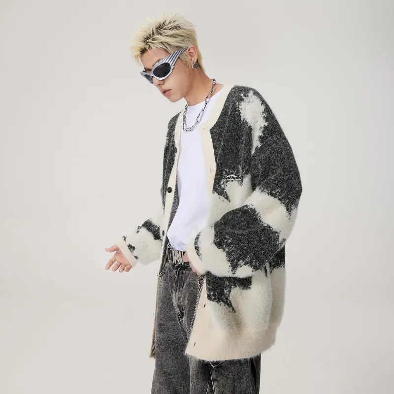 EPTISON Sweater Unisex Black White Gradient-6