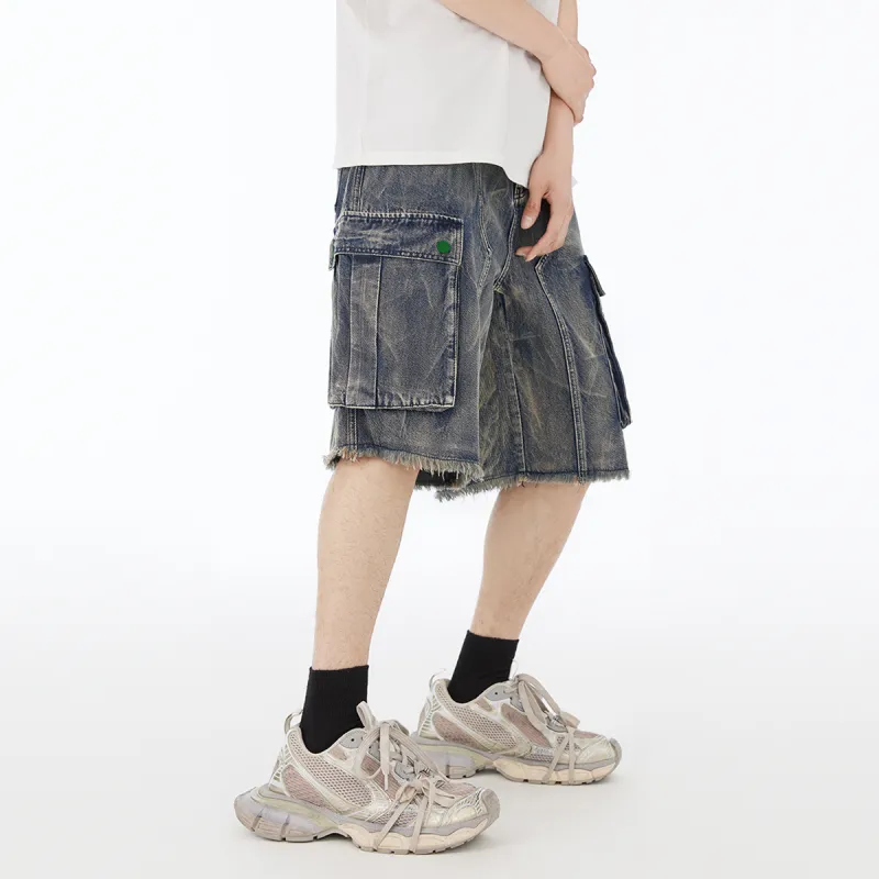 EPTISON Denim Shorts Unisex Denim Blue-3