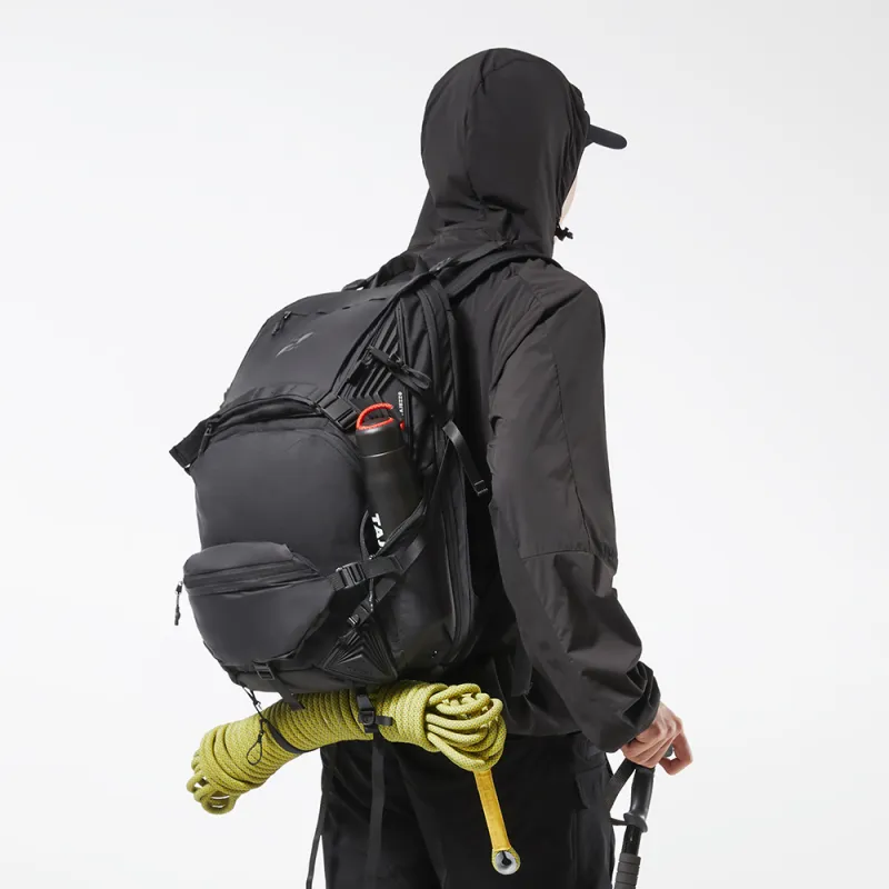 TAJEZZO PVC With Textile Backpack Regular Unisex Black-5