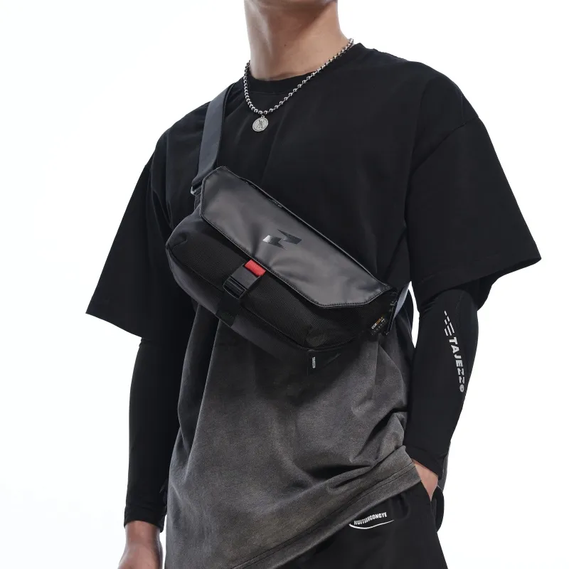 TAJEZZO PVC Crossbody Bag Small Size Unisex Black Koala Dobermann-3