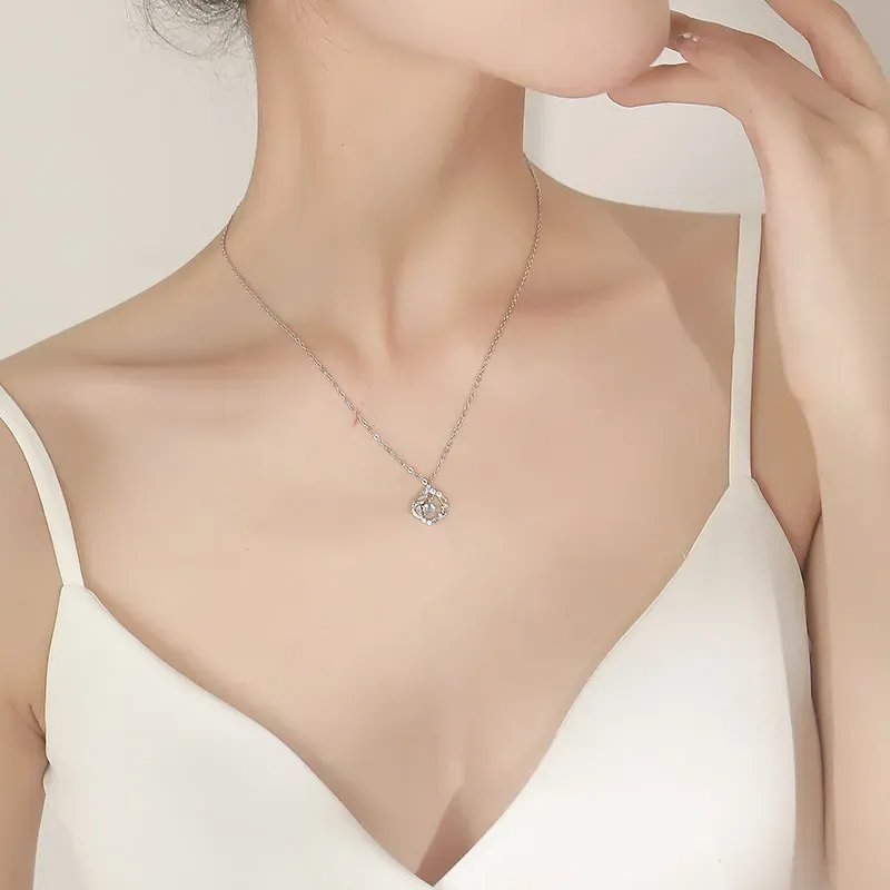 SFER Glass Cat Eye Necklaces Women's-2