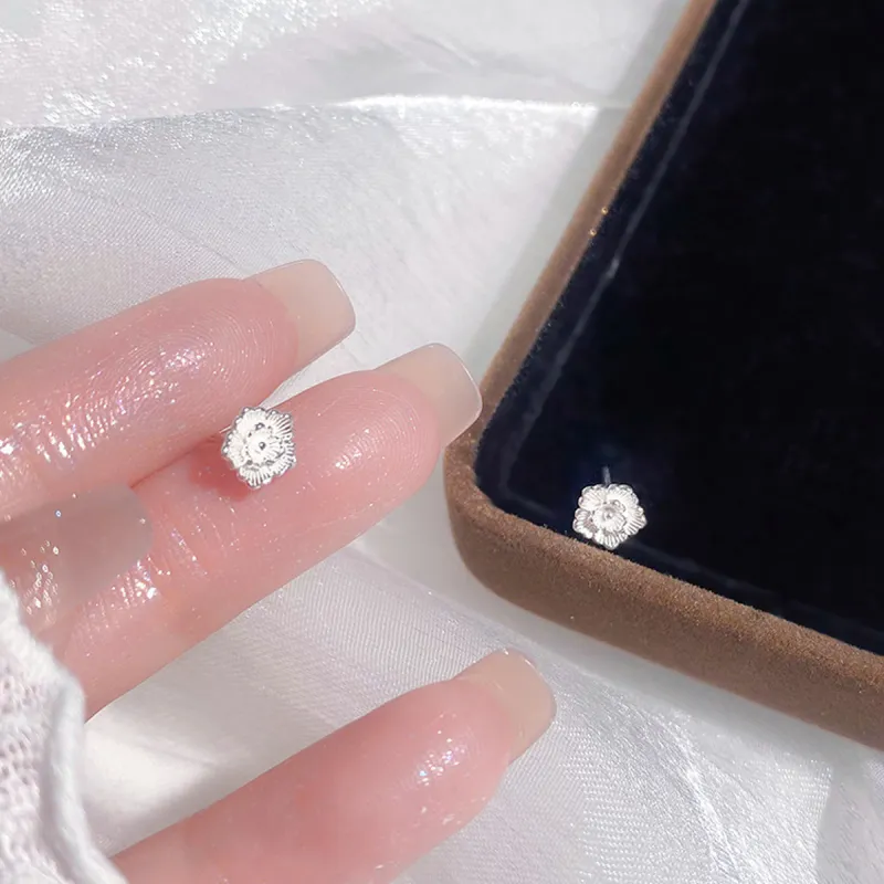 SFER 999 Fine Silver Stud Earrings Women's-3
