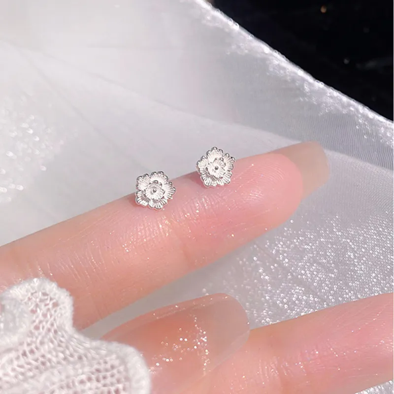 SFER 999 Fine Silver Stud Earrings Women's-4