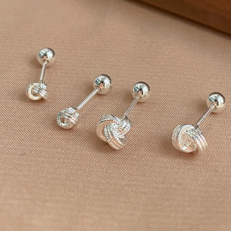 SFER 999 Fine Silver Stud Earrings Women's-5