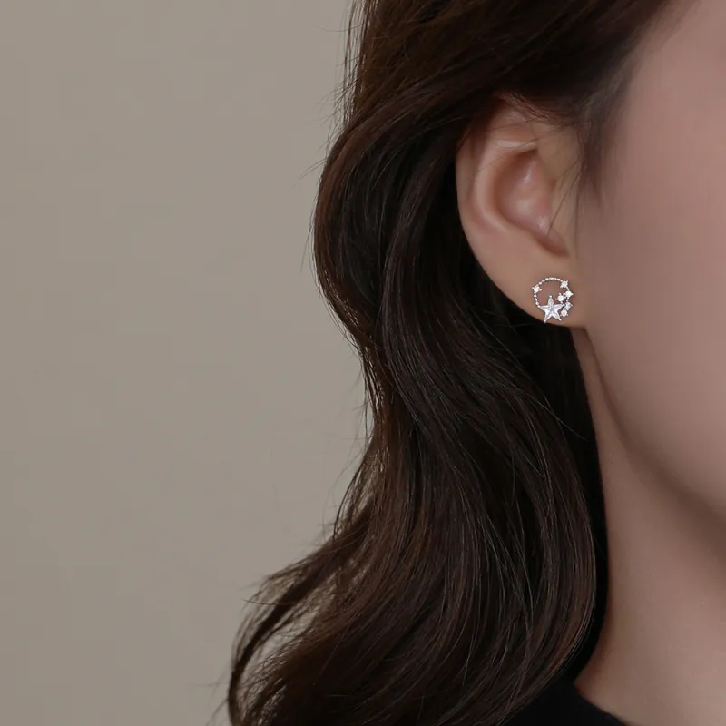 SFER 999 Fine Silver Ear Studs Stud Earrings Women's-3