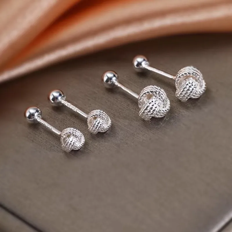 SFER 999 Fine Silver Stud Earrings Women's-3