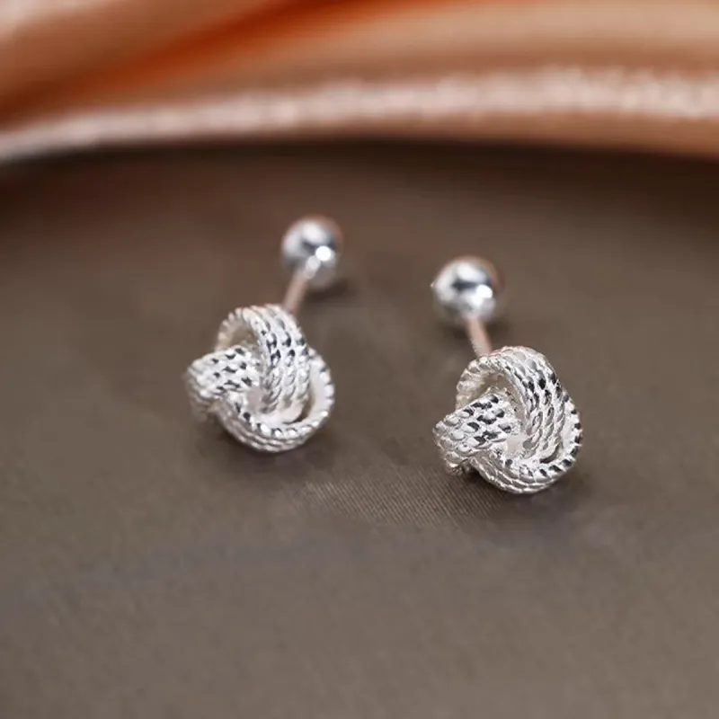 SFER 999 Fine Silver Stud Earrings Women's-1