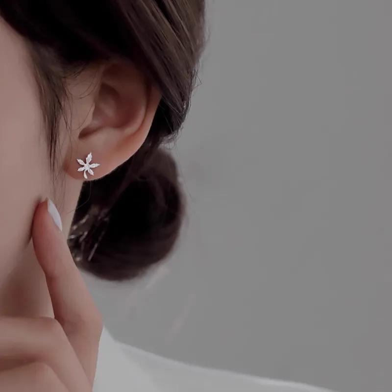 SFER 999 Fine Silver Stud Earrings Women's-3