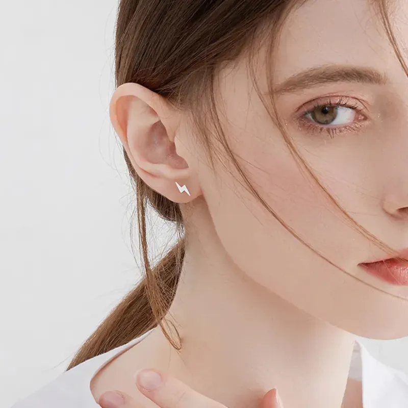 SFER S999 Fine Silver Stud Earrings Women's-4