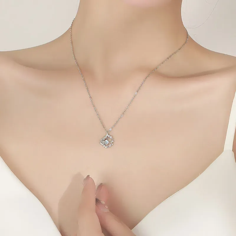SFER Glass Cat Eye Necklaces Women's-3