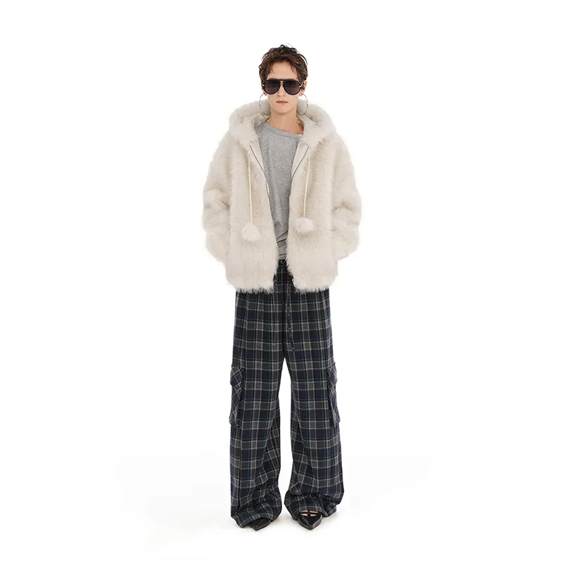 NUTH Casual Pants Women's Blue Green Plaid-6
