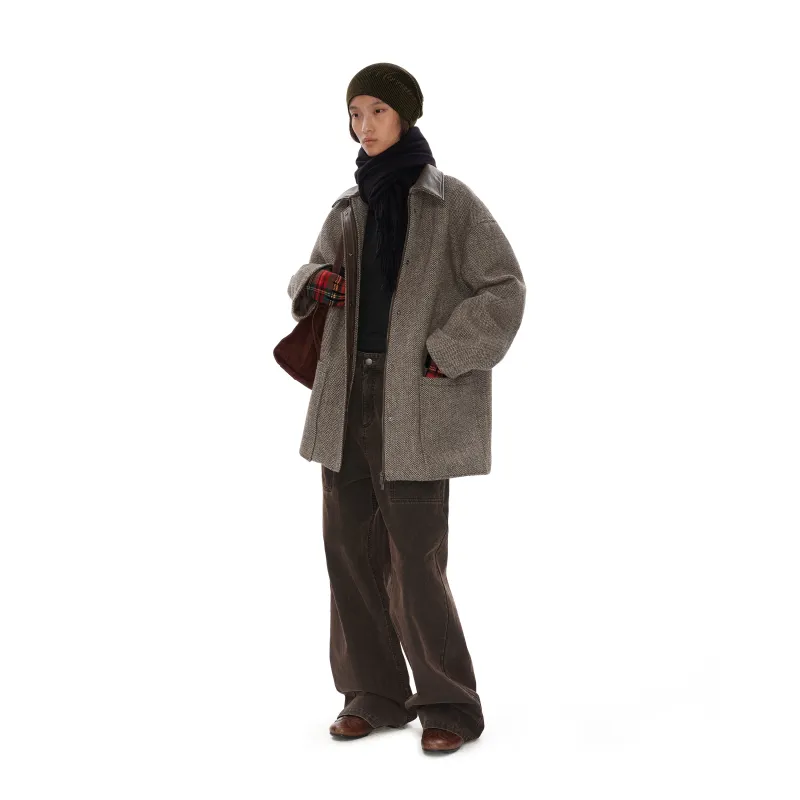 NUTH Puffer Jacket Women's Gray Brown-6