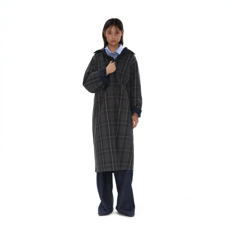 NUTH Trench Coats Women's Navy Blue-6