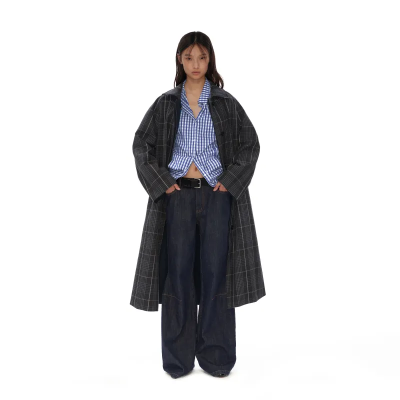 NUTH Trench Coats Women's Navy Blue-4