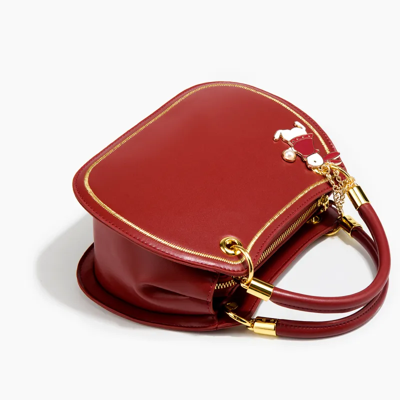 Elsvet PU Handbag Regular Women's Red-1