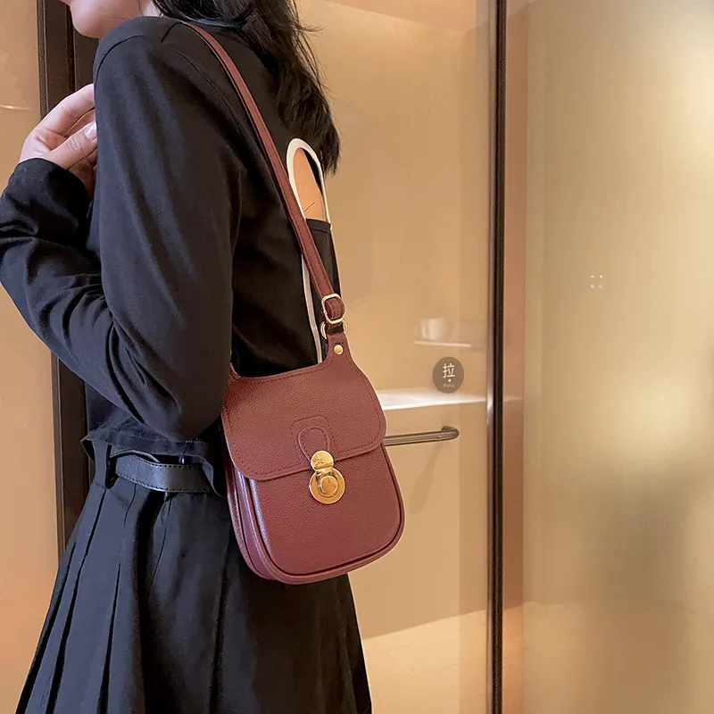 Elsvet PU Crossbody Bag, Shoulder Bag Regular Women's Burgundy/Light Brown/Black/Green-6