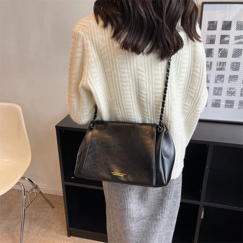 Elsvet PU Shoulder Bag Women's Light Brown/Black/Green-2