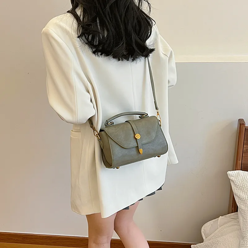 Elsvet PU Crossbody Handbag Women's White/Silver/Brown/Green-21