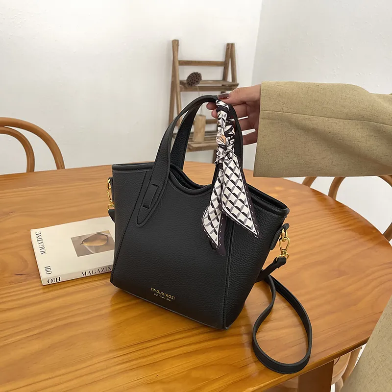 Elsvet PU Basket Bag Handbag Women's Multicolor-6
