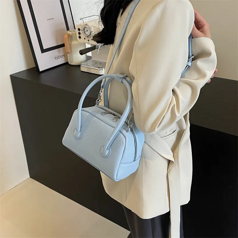 Elsvet PU Crossbody Handbag Regular Women's White/Sky Blue/Yellow/Black/Pink-9